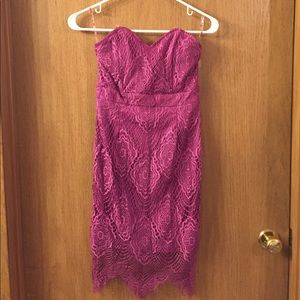 Lace strapless dress